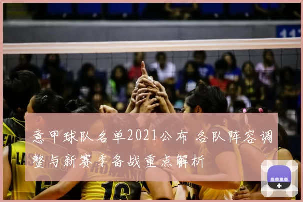 意甲球队名单2021公布 各队阵容调整与新赛季备战重点解析